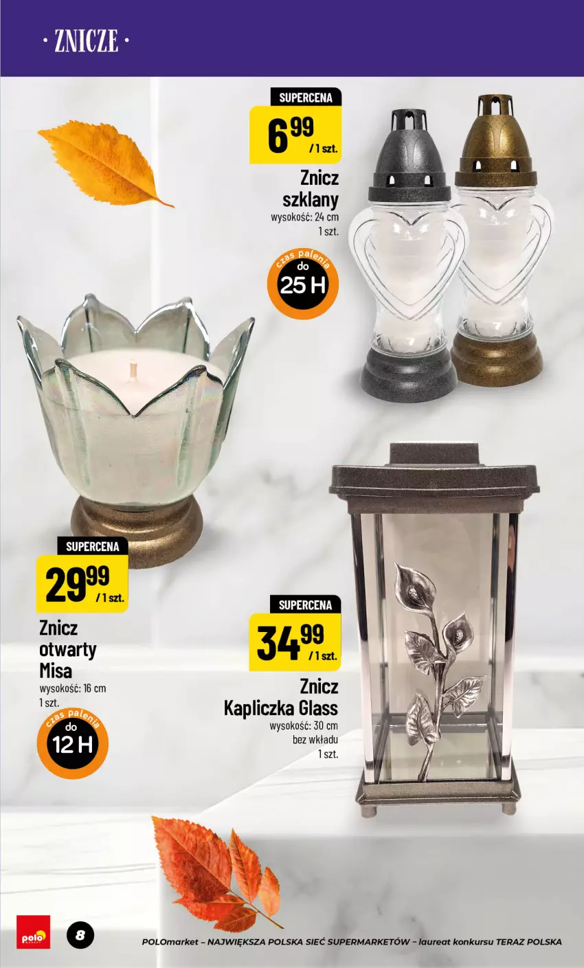 Gazetka promocyjna PoloMarket - Katalog NF Znicze - ważna 11.09 do 05.11.2026 - strona 8 - produkty: Laur, Sok, Tera, Znicz