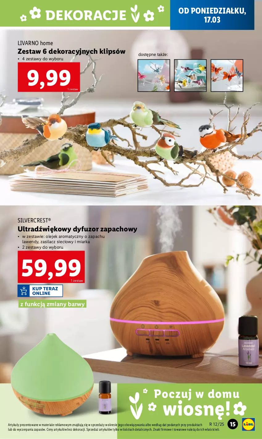 Gazetka promocyjna Lidl - GAZETKA - ważna 17.03 do 22.03.2025 - strona 15 - produkty: Dyfuzor zapachowy, Ivar, Miarka, Olej, Silvercrest