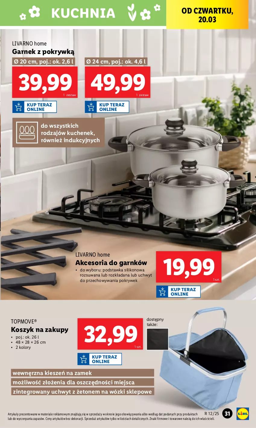 Gazetka promocyjna Lidl - GAZETKA - ważna 17.03 do 22.03.2025 - strona 29 - produkty: Garnek, Ivar, Kosz, Kuchnia, Top