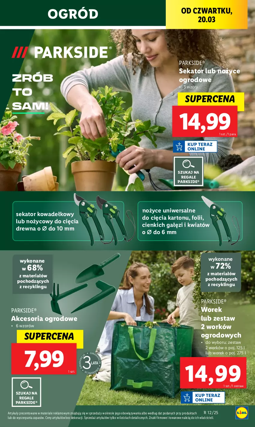 Gazetka promocyjna Lidl - GAZETKA - ważna 17.03 do 22.03.2025 - strona 43 - produkty: Moda, Noż, Nożyce, Ogród, Parkside, Sekator