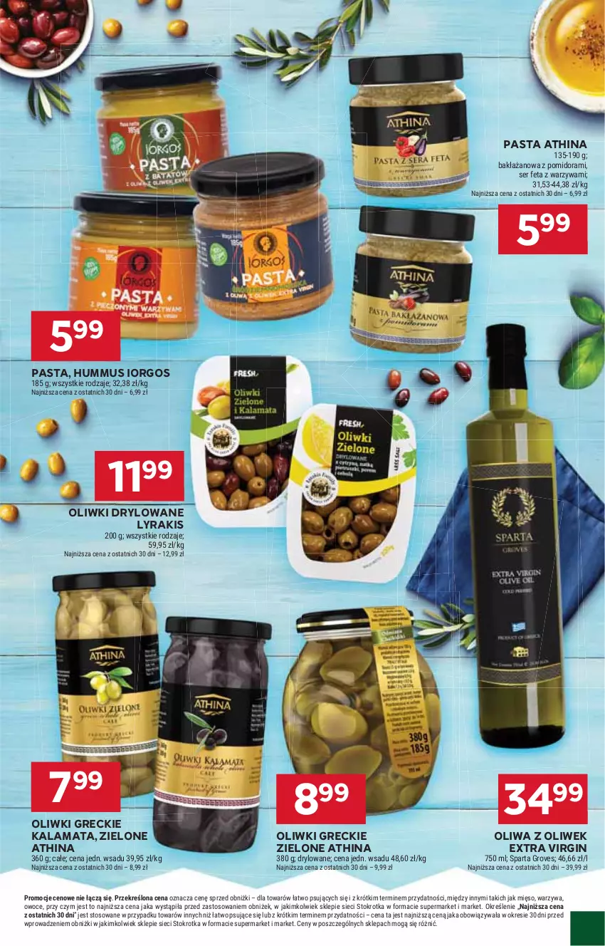 Gazetka promocyjna Stokrotka - Market - ważna 15.05 do 21.05.2025 - strona 15 - produkty: Feta, Gin, Hummus, Mięso, Mus, Oliwa, Oliwa z oliwek, Oliwki, Owoce, Ser, Warzywa