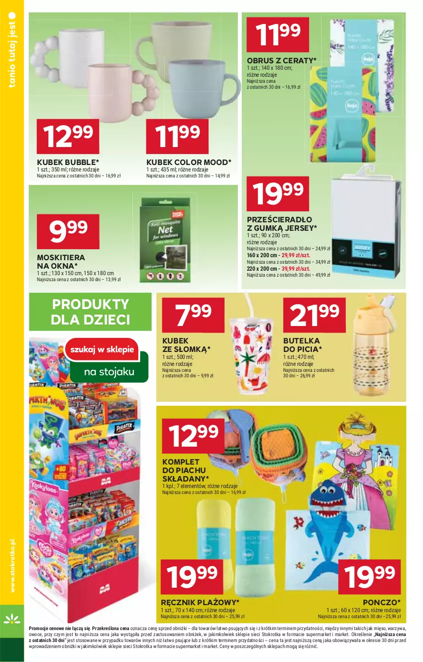 Gazetka promocyjna Stokrotka - Market - ważna 15.05 do 21.05.2025 - strona 20 - produkty: Dzieci, Kubek, Mięso, Obrus, Owoce, Ponczo, Prześcieradło, Ręcznik, Warzywa