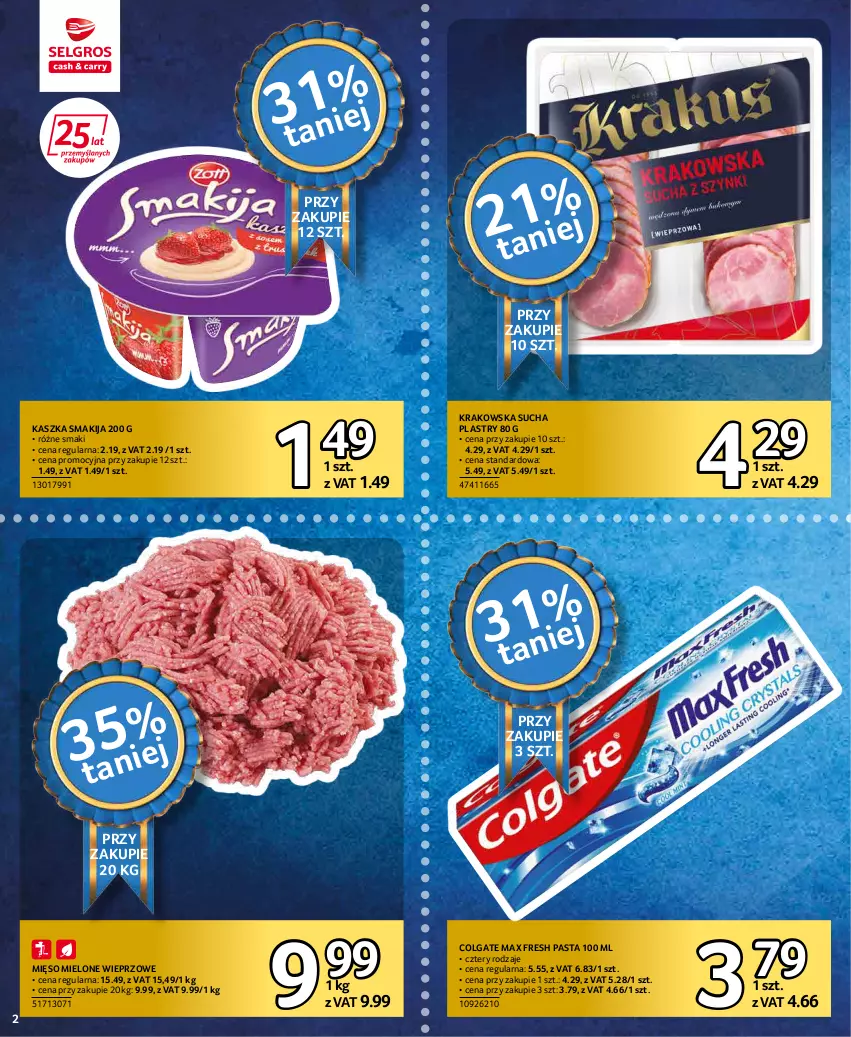 Gazetka promocyjna Selgros - Extra Oferta - ważna 01.03 do 31.03.2022 - strona 2 - produkty: Colgate, LG, Mięso, Mięso mielone, Smakija