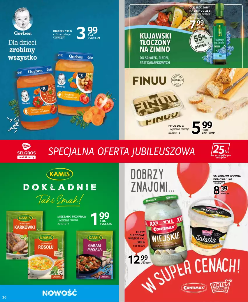 Gazetka promocyjna Selgros - Extra Oferta - ważna 01.03 do 31.03.2022 - strona 36 - produkty: Finuu, Olej, Sałat, Sałatka, Sałatka warzywna