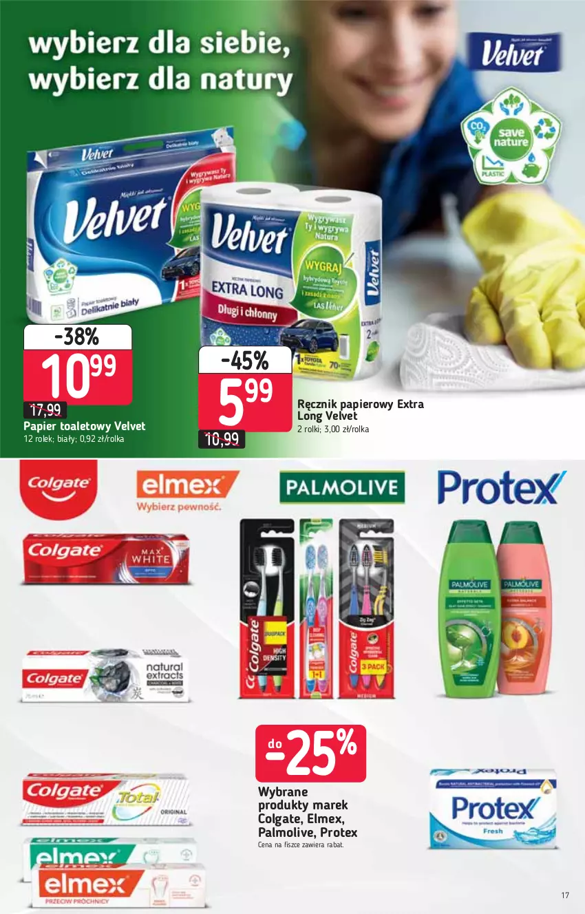 Gazetka promocyjna Stokrotka - Supermarket - ważna 18.03 do 24.03.2021 - strona 17 - produkty: Colgate, Elmex, LG, Palmolive, Papier, Papier toaletowy, Ręcznik, Rolki, Velvet