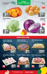 Gazetka promocyjna Stokrotka - Supermarket - Gazetka - ważna od 24.03 do 24.03.2021 - strona 5 - produkty: Kurczak, Cebula, Warzywa, Udziec z indyka, Sałata lodowa, Pomarańcze, Siatka, Sałat, Schab wieprzowy, Skrzydełka z kurczaka, Owoce, Metka tatarska, Flaki, Flaki wołowe, Mięso