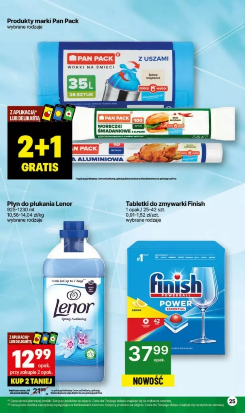 Gazetka promocyjna Delikatesy Centrum - ważna 06.05 do 19.05.2024 - strona 19 - produkty: Finish, LANA, Tablet, Tabletki do zmywarki, Worki na śmiec, Worki na śmieci, Zmywarki