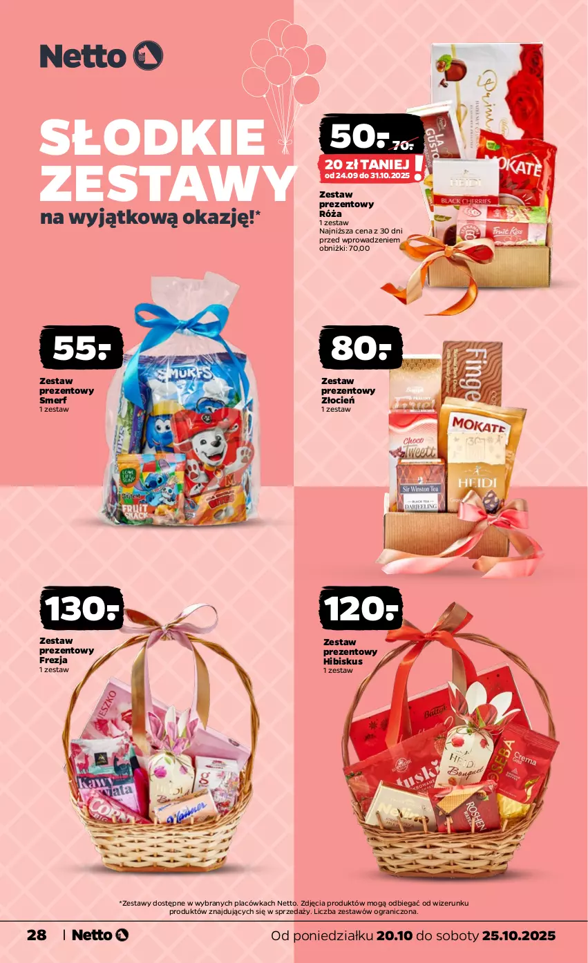 Gazetka promocyjna Netto - Od Poniedziałku - ważna 20.10 do 25.10.2025 - strona 28 - produkty: Cień, Gra, Hibiskus, Róża, Zestaw prezentowy