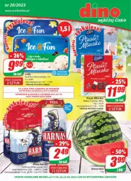 Gazetka promocyjna Dino - Gazetka 20 - Gazetka - ważna od 23.05 do 23.05.2023 - strona 1 - produkty: Piwo, JBL, Lody, Carlsberg, Mleczko, Ptasie mleczko, Arbuz