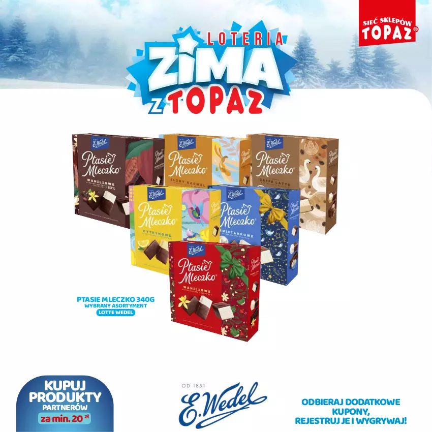 Gazetka promocyjna Topaz - Gazetka - ważna 02.12.2024 do 26.01.2025 - strona 45 - produkty: Gry, Mleczko, Ptasie mleczko