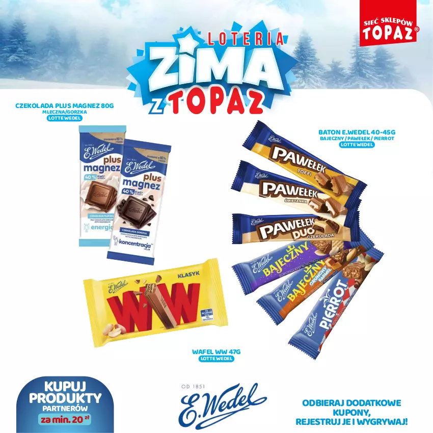 Gazetka promocyjna Topaz - Gazetka - ważna 02.12.2024 do 26.01.2025 - strona 51 - produkty: Baton, Czekolada, Gry, Magnez