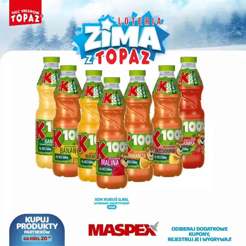 Gazetka promocyjna Topaz - Gazetka - ważna 02.12.2024 do 26.01.2025 - strona 54 - produkty: Gry, Kubuś, Sok