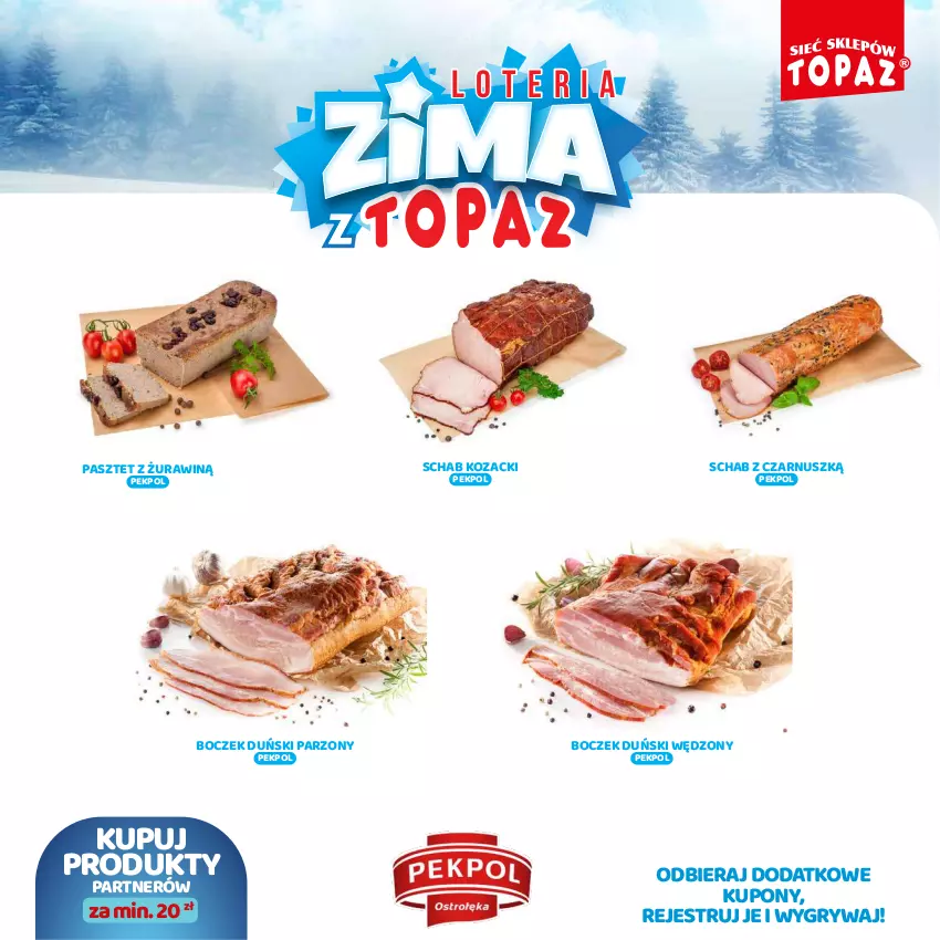 Gazetka promocyjna Topaz - Gazetka - ważna 02.12.2024 do 26.01.2025 - strona 7 - produkty: Boczek, Gry, Pasztet, Pekpol