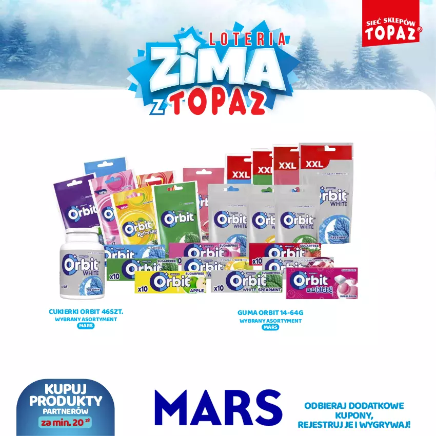 Gazetka promocyjna Topaz - Gazetka - ważna 02.12.2024 do 26.01.2025 - strona 75 - produkty: Cukier, Cukierki, Gry, Mars, Orbit