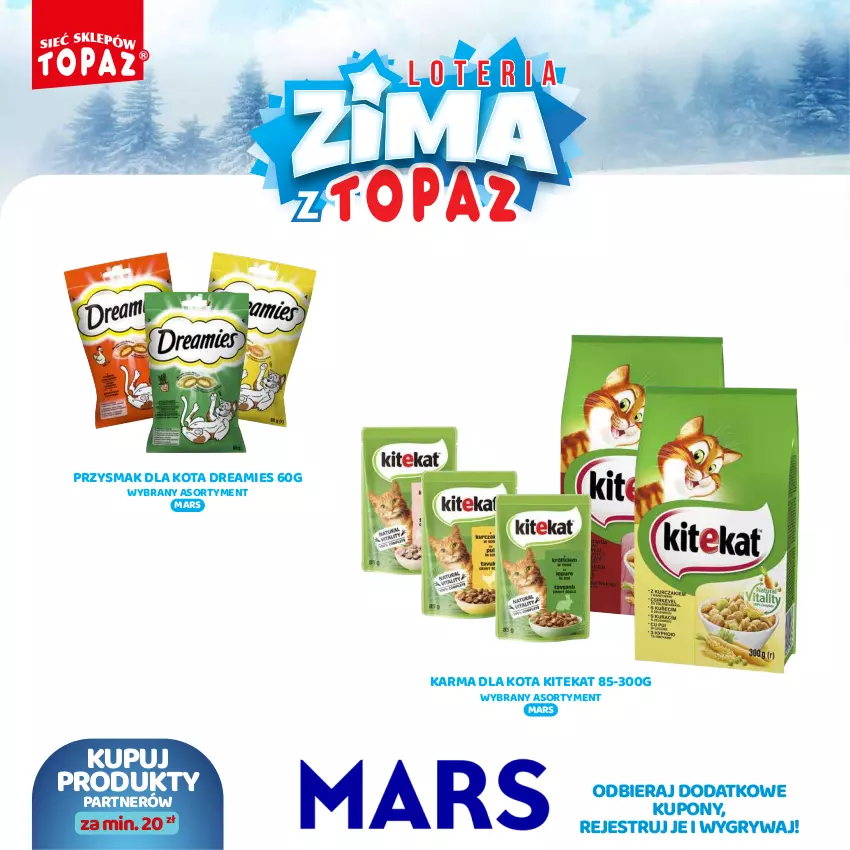 Gazetka promocyjna Topaz - Gazetka - ważna 02.12.2024 do 26.01.2025 - strona 78 - produkty: Gry, KiteKat, Mars, Przysmak dla kota