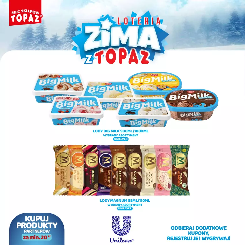 Gazetka promocyjna Topaz - Gazetka - ważna 02.12.2024 do 26.01.2025 - strona 80 - produkty: Big Milk, Gry, Lody