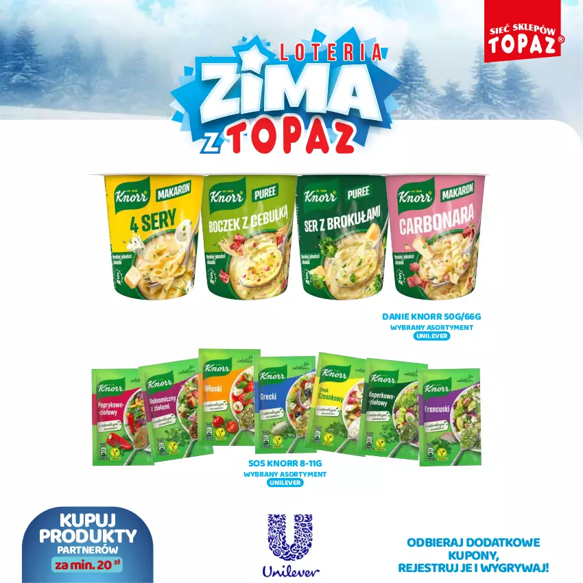 Gazetka promocyjna Topaz - Gazetka - ważna 02.12.2024 do 26.01.2025 - strona 83 - produkty: Gry, Knorr, Sos