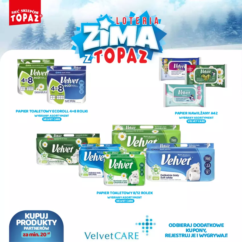 Gazetka promocyjna Topaz - Gazetka - ważna 02.12.2024 do 26.01.2025 - strona 90 - produkty: Gry, Papier, Papier toaletowy, Rolki, Velvet