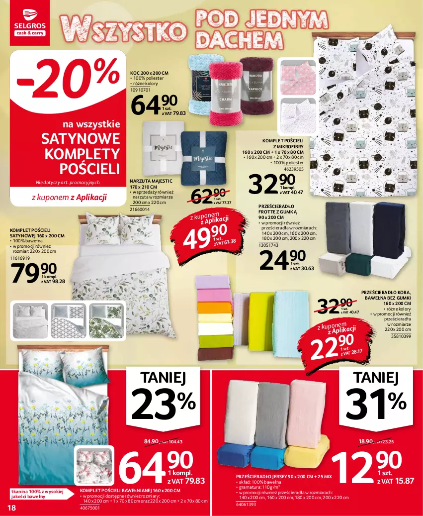 Gazetka promocyjna Selgros - Oferta przemysłowa - ważna 02.09 do 15.09.2021 - strona 18 - produkty: Gra, Koc, Komplet pościeli, Narzuta, Pościel, Prześcieradło, Rama, Sok, Wełna