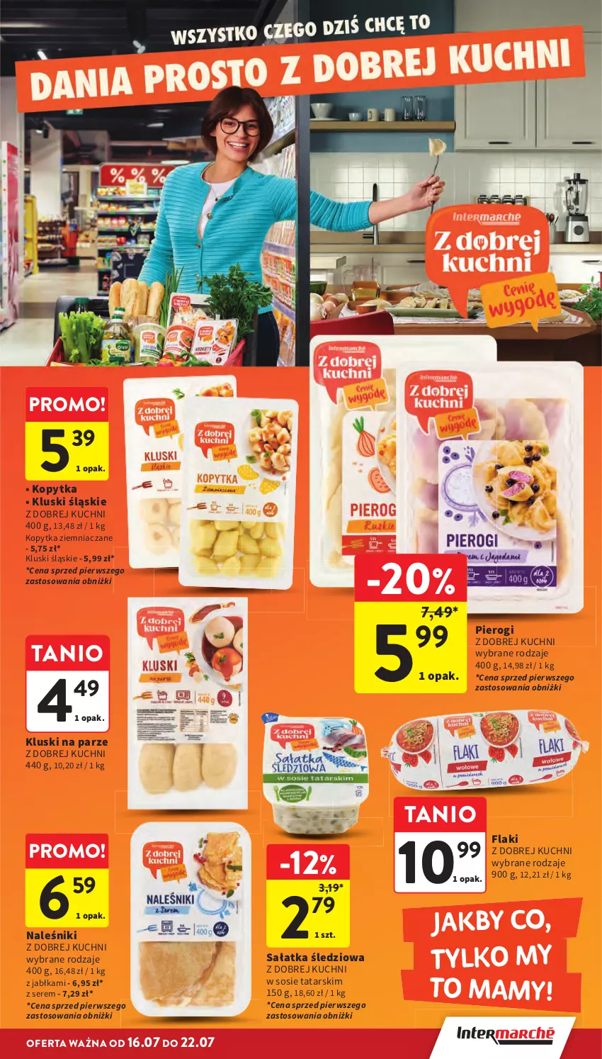 Gazetka promocyjna Intermarche - Gazetka promocyjna - ważna 16.07 do 22.07.2026 - strona 25 - produkty: Flaki, Jabłka, Kluski na parze, Kopytka, Naleśniki, Pierogi, Sałat, Sałatka, Ser, Sos