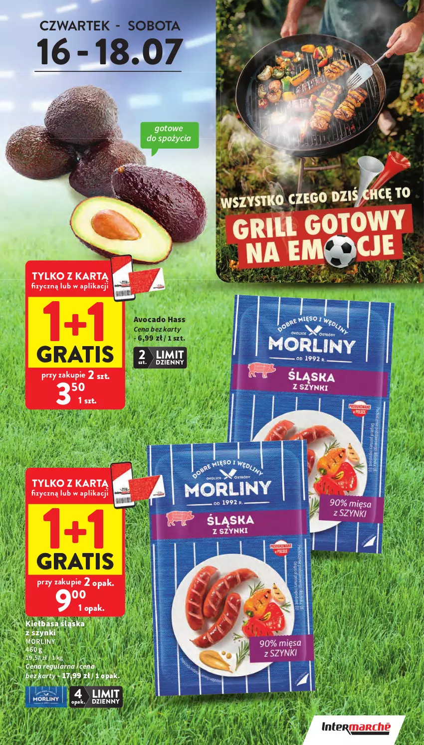 Gazetka promocyjna Intermarche - Gazetka promocyjna - ważna 16.07 do 22.07.2026 - strona 3 - produkty: Avocado, Gra, Kiełbasa, Kiełbasa śląska, Morliny