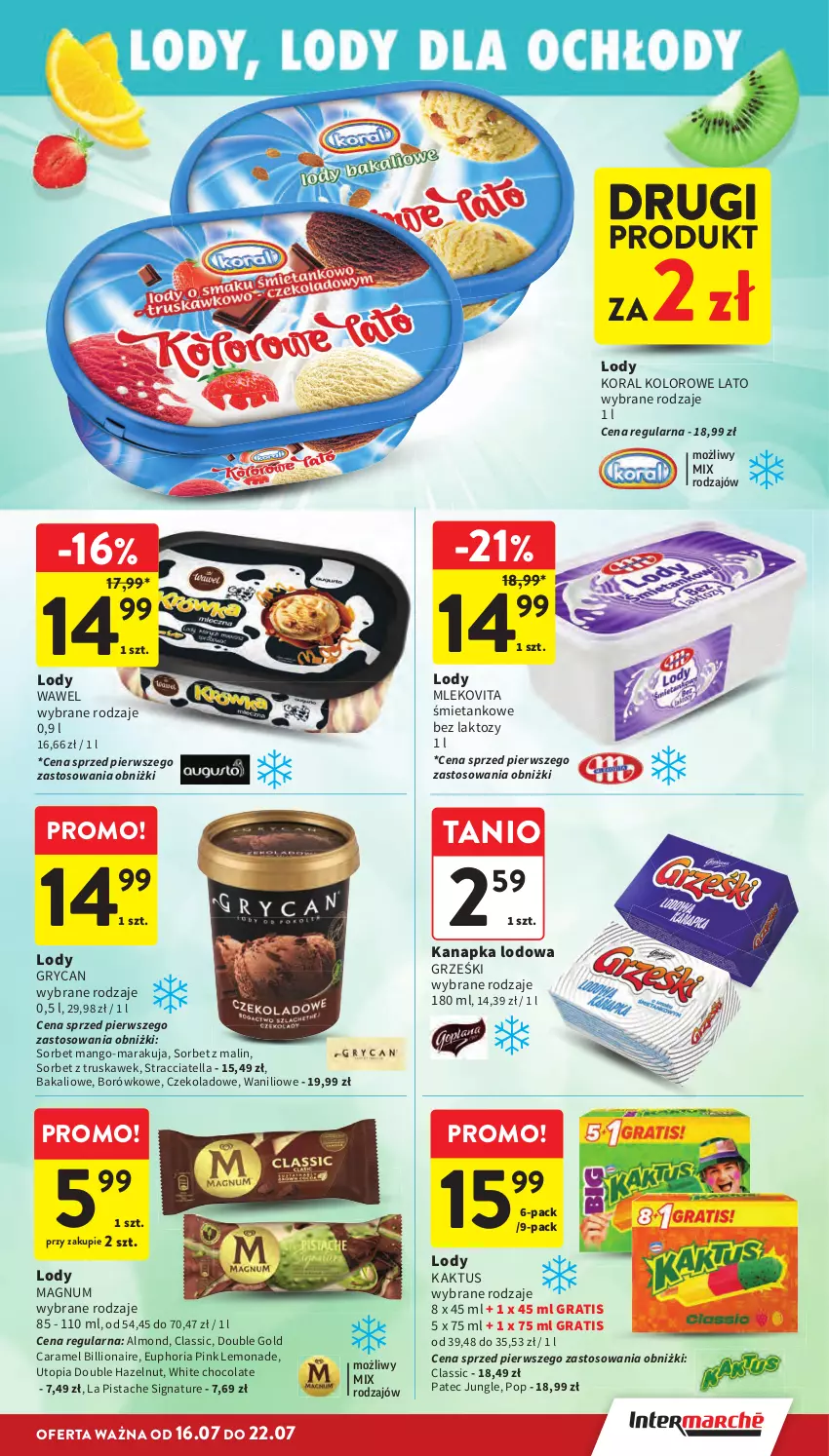 Gazetka promocyjna Intermarche - Gazetka promocyjna - ważna 16.07 do 22.07.2026 - strona 31 - produkty: Gra, Gry, Grześki, Kaktus, Lion, Lody, Mango, Mleko, Mlekovita, Top, Wawel