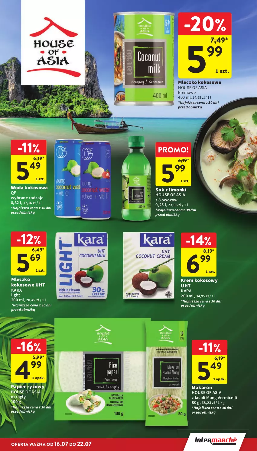 Gazetka promocyjna Intermarche - Gazetka promocyjna - ważna 16.07 do 22.07.2026 - strona 35 - produkty: Fa, Fasoli mung, House of Asia, Kokos, Makaron, Mleczko, Papier, Papier ryżowy, Ryż, Sok, Woda