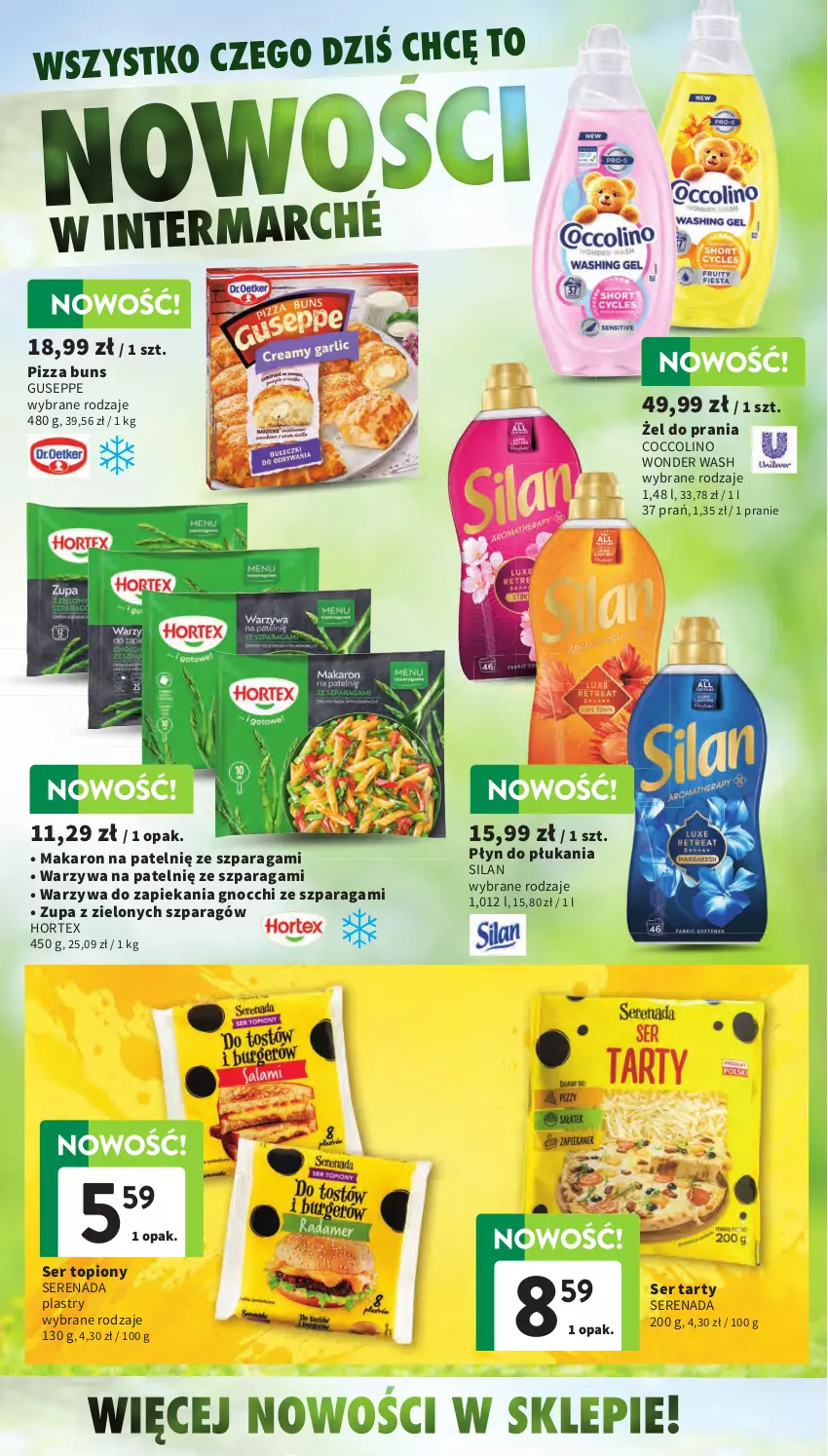 Gazetka promocyjna Intermarche - Gazetka promocyjna - ważna 16.07 do 22.07.2026 - strona 36 - produkty: Coccolino, Gnocchi, Hortex, Makaron, Pizza, Płyn do płukania, Ser, Ser topiony, Silan, Top, Warzywa, Zupa