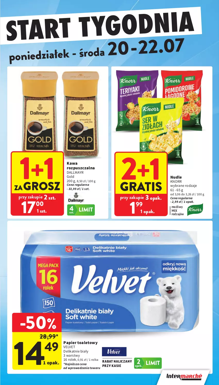 Gazetka promocyjna Intermarche - Gazetka promocyjna - ważna 16.07 do 22.07.2026 - strona 43 - produkty: Dallmayr, Gra, Kawa, Kawa rozpuszczalna, Knorr, Papier, Papier toaletowy, Velvet