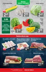 Gazetka promocyjna Stokrotka - Supermarket - Gazetka - ważna od 04.08 do 04.08.2021 - strona 5 - produkty: Kurczak, Mięso mielone, Sałata lodowa, Polędwiczka wieprzowa, Czosnek, Sałat, Skrzydełka z kurczaka, Kotlet, Boczek, Wołowina, Arbuz, Mięso, Wołowina bez kości, Kukurydza, Boczek wieprzowy, HP