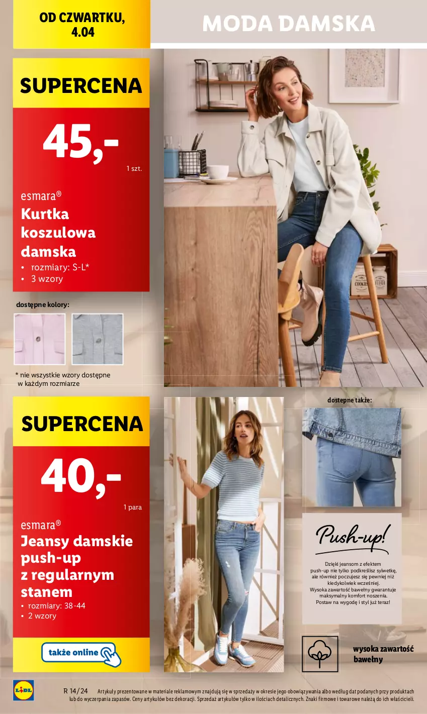 Gazetka promocyjna Lidl - GAZETKA - ważna 04.04 do 06.04.2024 - strona 14 - produkty: Kosz, Kurtka, Moda, Sok, Tera