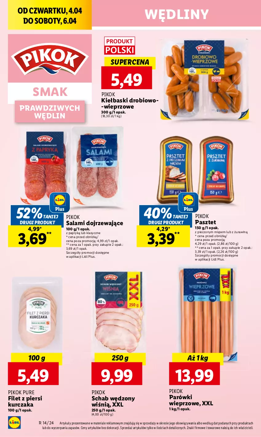 Gazetka promocyjna Lidl - GAZETKA - ważna 04.04 do 06.04.2024 - strona 26 - produkty: Parówki, Pasztet, Piec, PIKOK, Pur