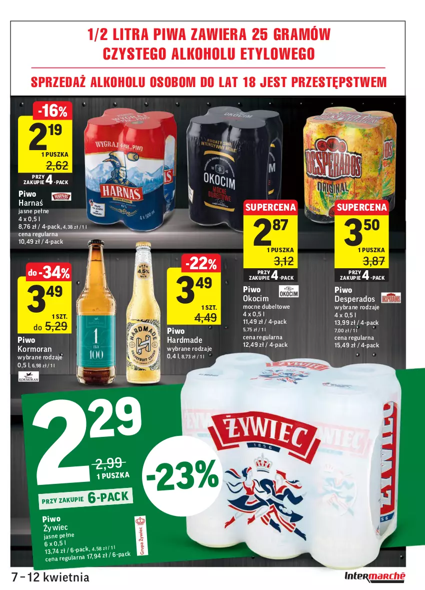 Gazetka promocyjna Intermarche - Gazetka tygodnia - ważna 07.04 do 12.04.2021 - strona 31 - produkty: Desperados, Gra, Harnaś, Koc, Okocim, Piwa, Piwo