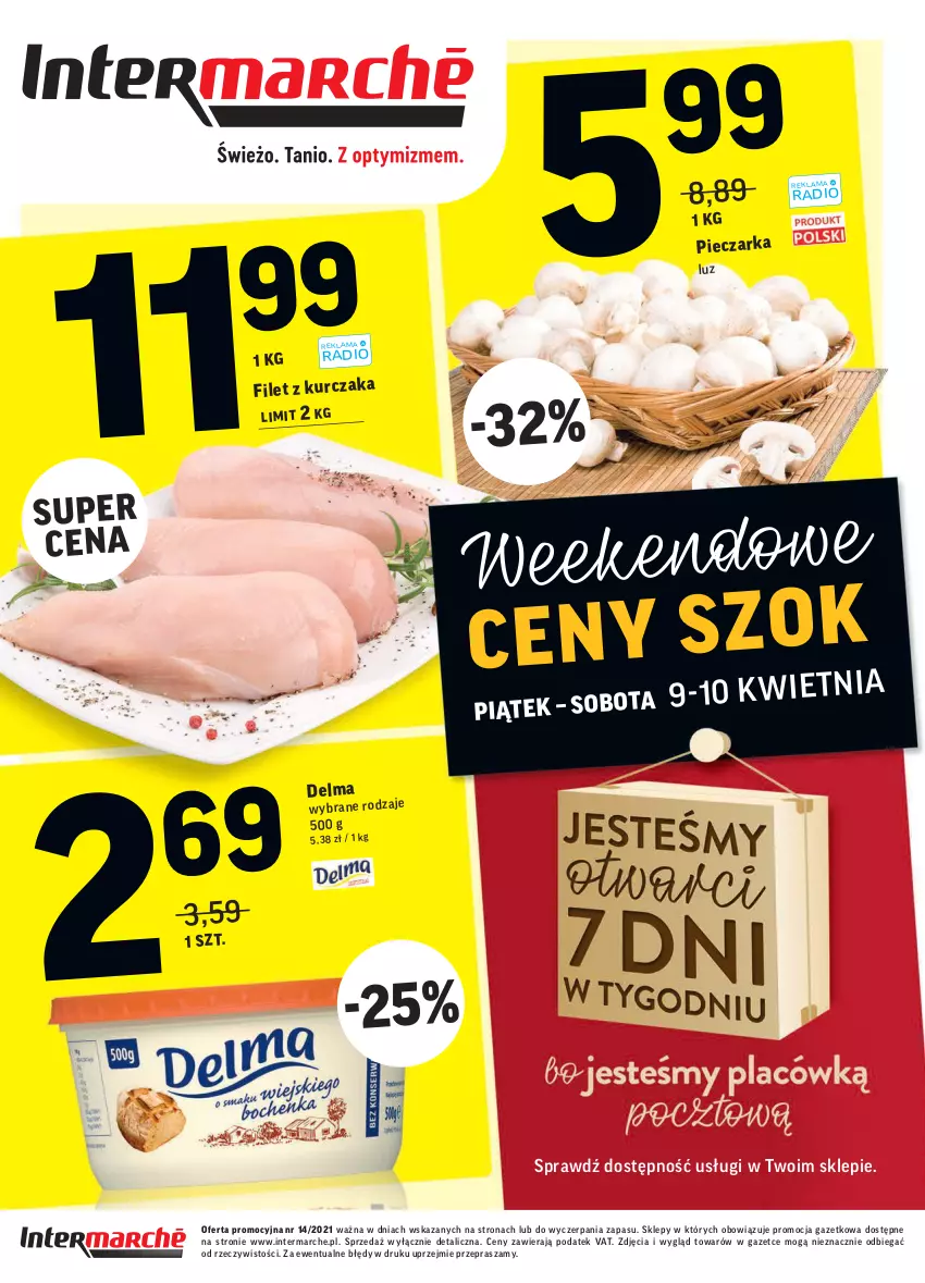 Gazetka promocyjna Intermarche - Gazetka tygodnia - ważna 07.04 do 12.04.2021 - strona 40 - produkty: Delma, Kurczak, Piec, Pieczarka