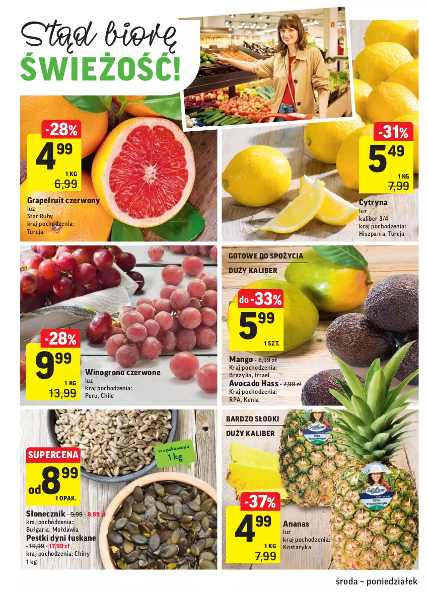 Gazetka promocyjna Intermarche - Gazetka tygodnia - ważna 07.04 do 12.04.2021 - strona 8 - produkty: Ananas, Avocado, Gra, Mango, Pestki dyni, Wino