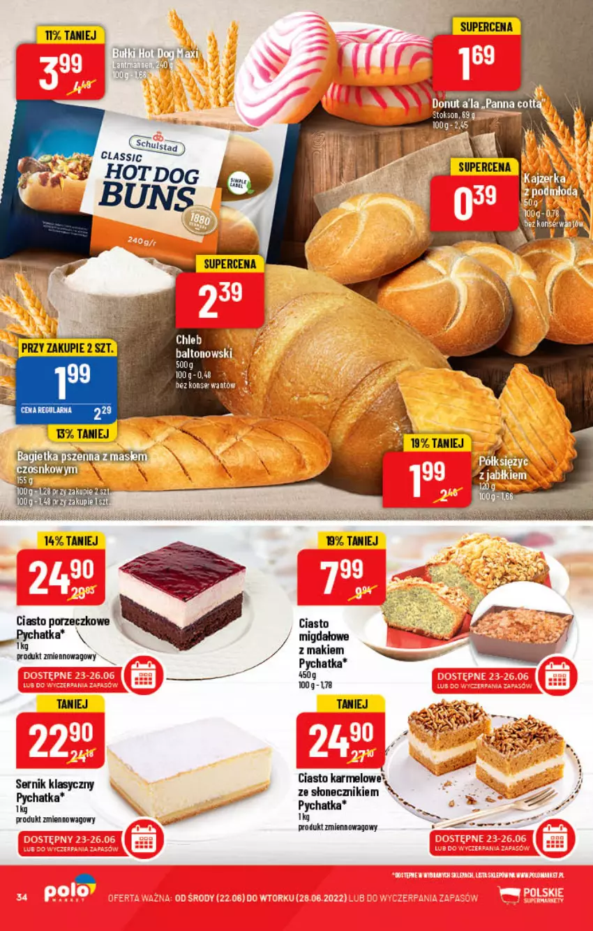 Gazetka promocyjna PoloMarket - Gazetka pomocyjna - ważna 22.06 do 28.06.2022 - strona 34 - produkty: Donut, Hot dog, Kask, Ser