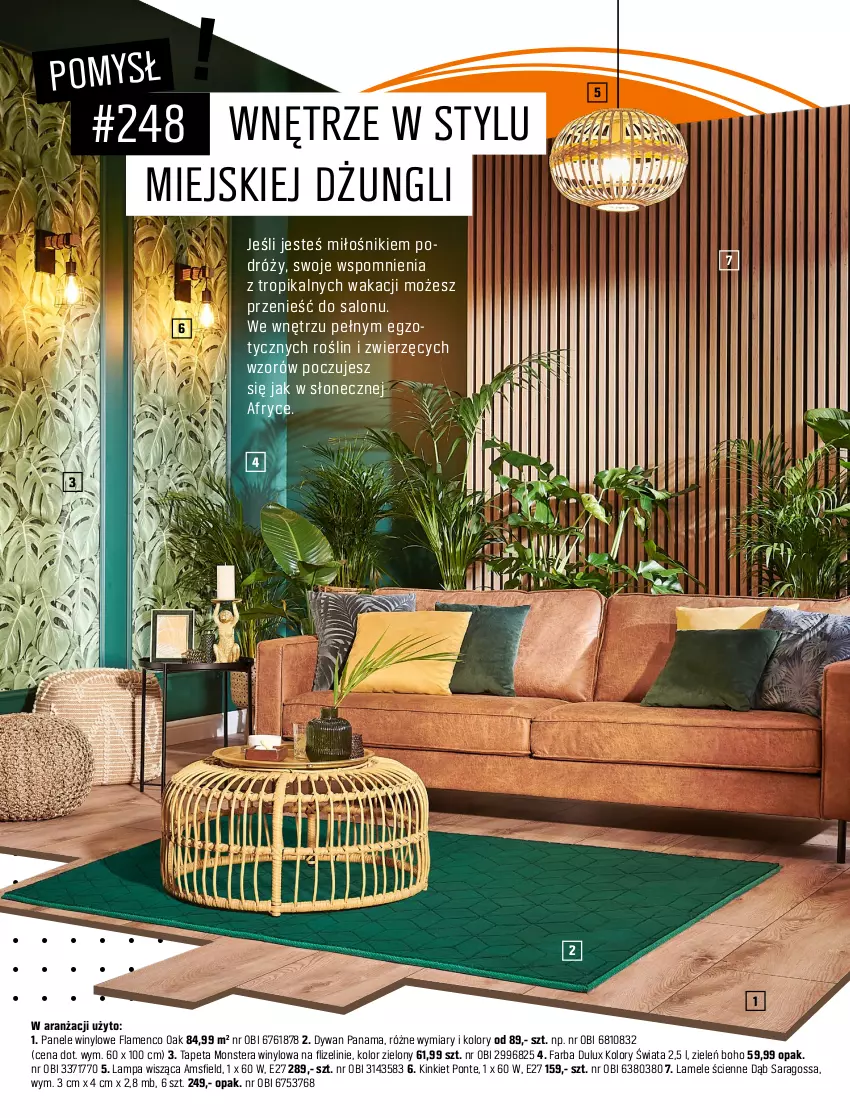 Gazetka promocyjna Obi - Gazetka OBI - ważna 31.05.2021 do 31.03.2023 - strona 22 - produkty: Dulux, Dywan, Fa, Flora, Lampa, Lampa wisząca, Regał, Tapeta, Tapety, Tera