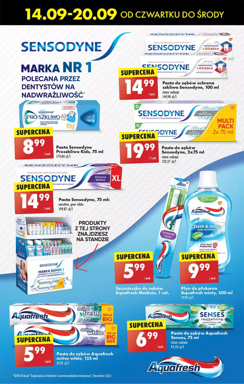 Gazetka promocyjna Biedronka - Od czwartku - ważna 14.09 do 20.09.2023 - strona 53 - produkty: Aquafresh, Fa, Pasta do zębów, Sensodyne