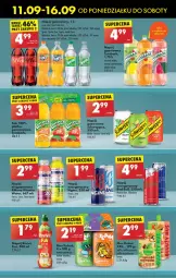 Gazetka promocyjna Biedronka - Od czwartku - Gazetka - ważna od 20.09 do 20.09.2023 - strona 47 - produkty: Mus, Gin, Red Bull, Coca-Cola, Napój gazowany, Tymbark, Fanta, Kubuś, Arbuz, Sprite, Mango, Napój, Melon, Mięta, HP, Fa