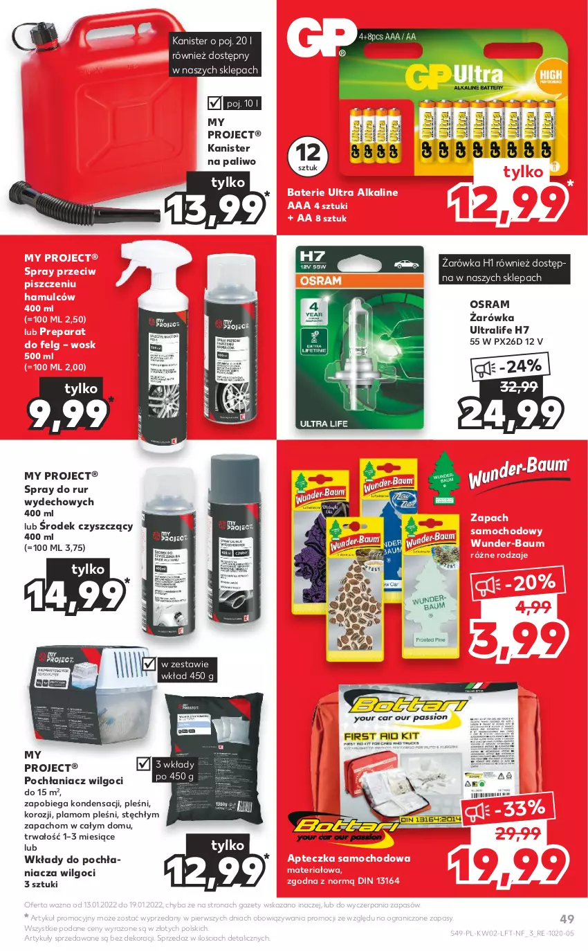 Gazetka promocyjna Kaufland - OFERTA TYGODNIA - ważna 13.01 do 19.01.2022 - strona 49 - produkty: Apteczka samochodowa, Gra, LG, Pochłaniacz wilgoci