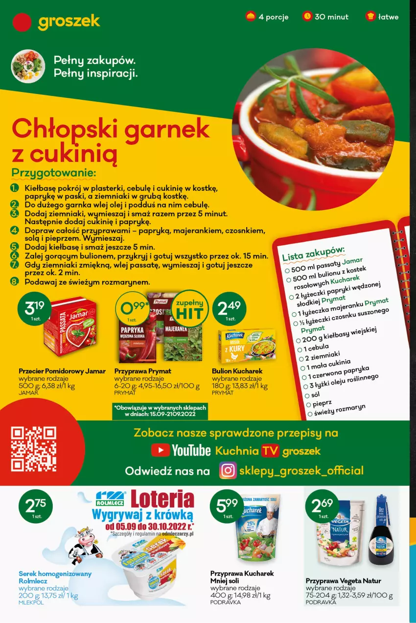 Gazetka promocyjna Groszek - ważna 01.09 do 13.09.2022 - strona 2 - produkty: Kucharek, Podravka, Prymat, Vegeta, Vegeta Natur