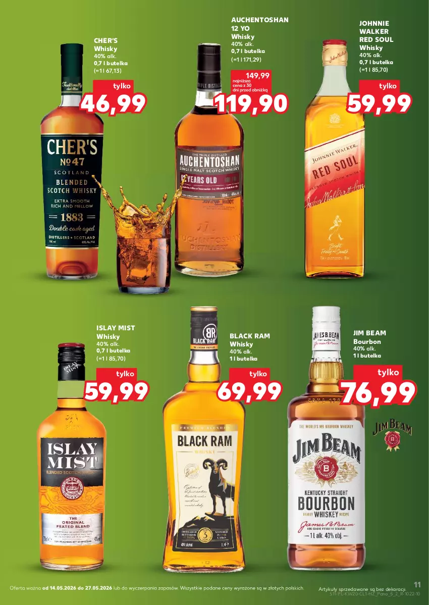 Gazetka promocyjna Kaufland - Barek Kauflandu - ważna 14.05 do 27.05.2026 - strona 11 - produkty: Bourbon, Isla, Jim Beam, Johnnie Walker, Lack, Whisky