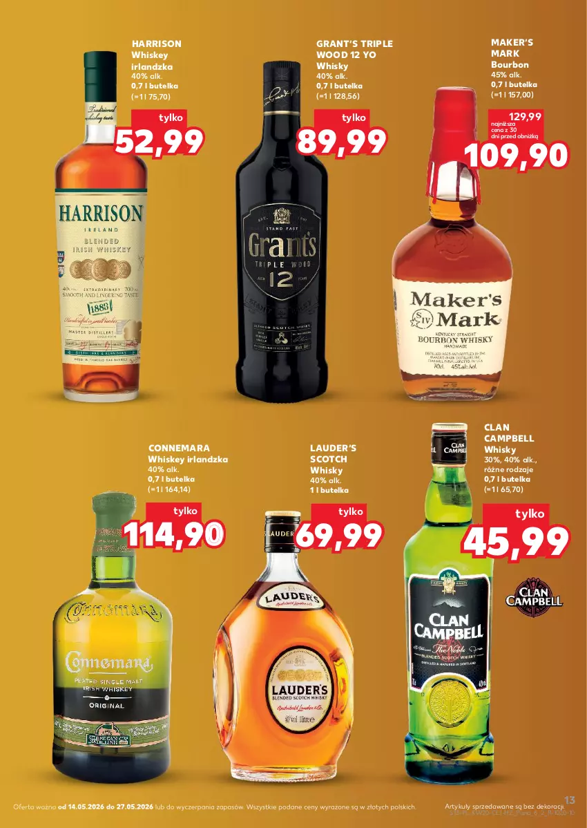 Gazetka promocyjna Kaufland - Barek Kauflandu - ważna 14.05 do 27.05.2026 - strona 13 - produkty: Bell, Bourbon, Gra, Whiskey, Whisky