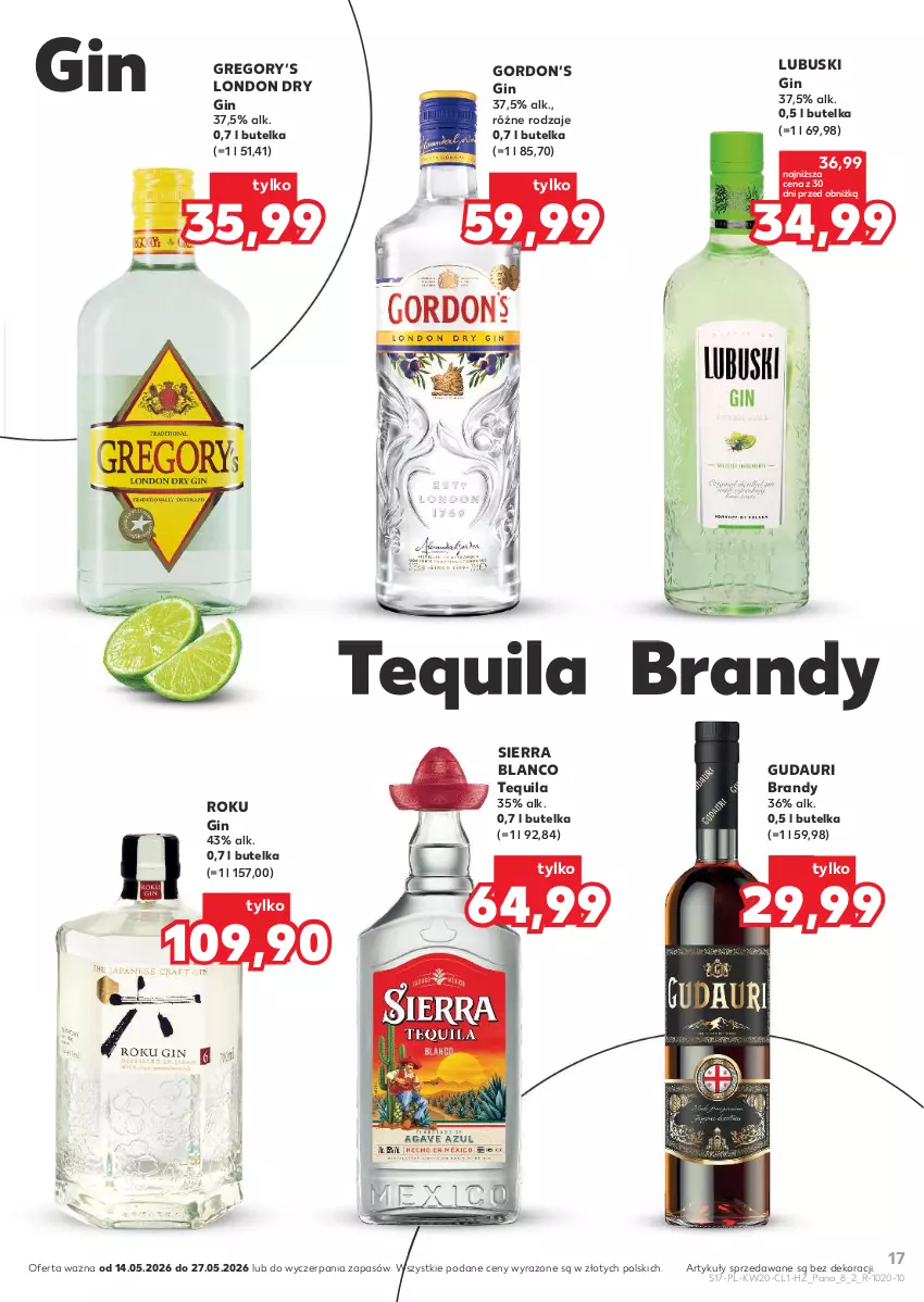 Gazetka promocyjna Kaufland - Barek Kauflandu - ważna 14.05 do 27.05.2026 - strona 17 - produkty: Brandy, Gin, Tequila