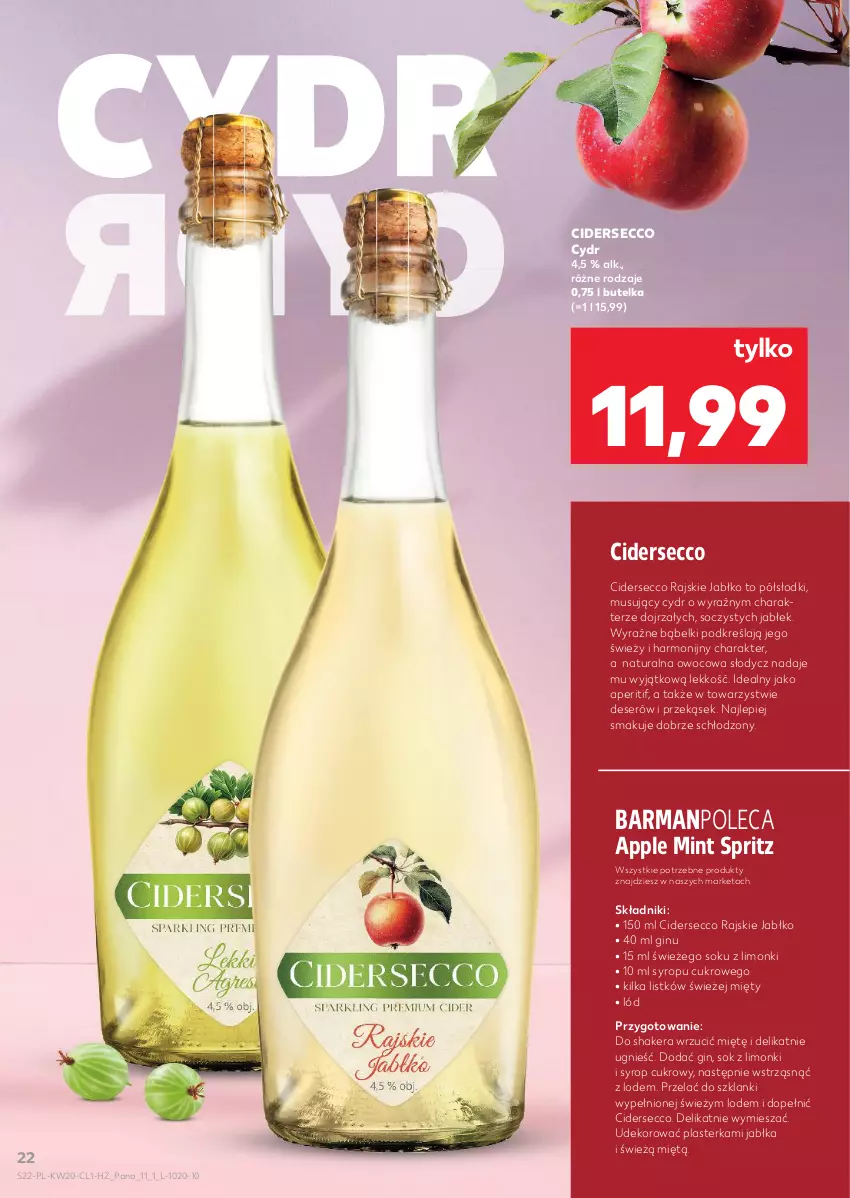 Gazetka promocyjna Kaufland - Barek Kauflandu - ważna 14.05 do 27.05.2026 - strona 22 - produkty: Deser, Gin, Jabłka, Lanki, Mus, Ser, Sok, Syrop
