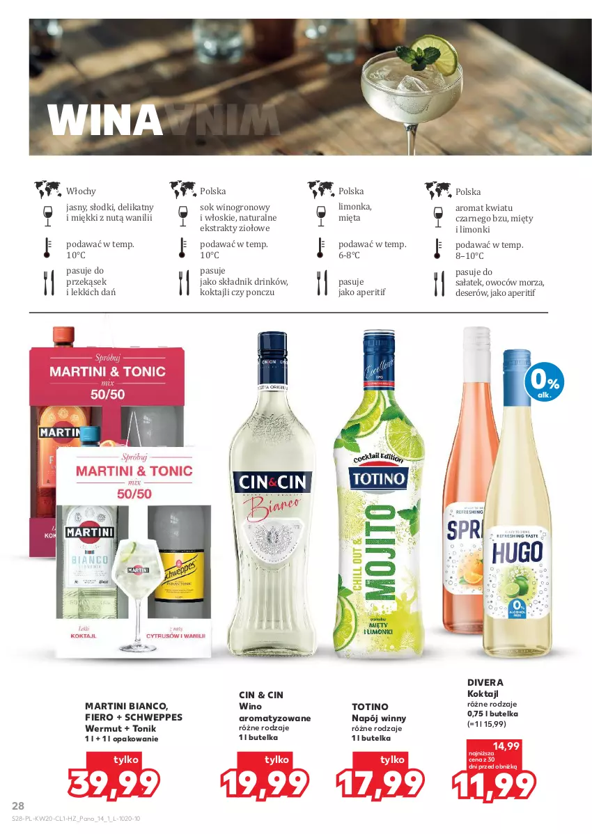 Gazetka promocyjna Kaufland - Barek Kauflandu - ważna 14.05 do 27.05.2026 - strona 28 - produkty: Deser, Limonka, Martini, Mięta, Napój, Sałat, Schweppes, Ser, Sok, Tonik, Wino