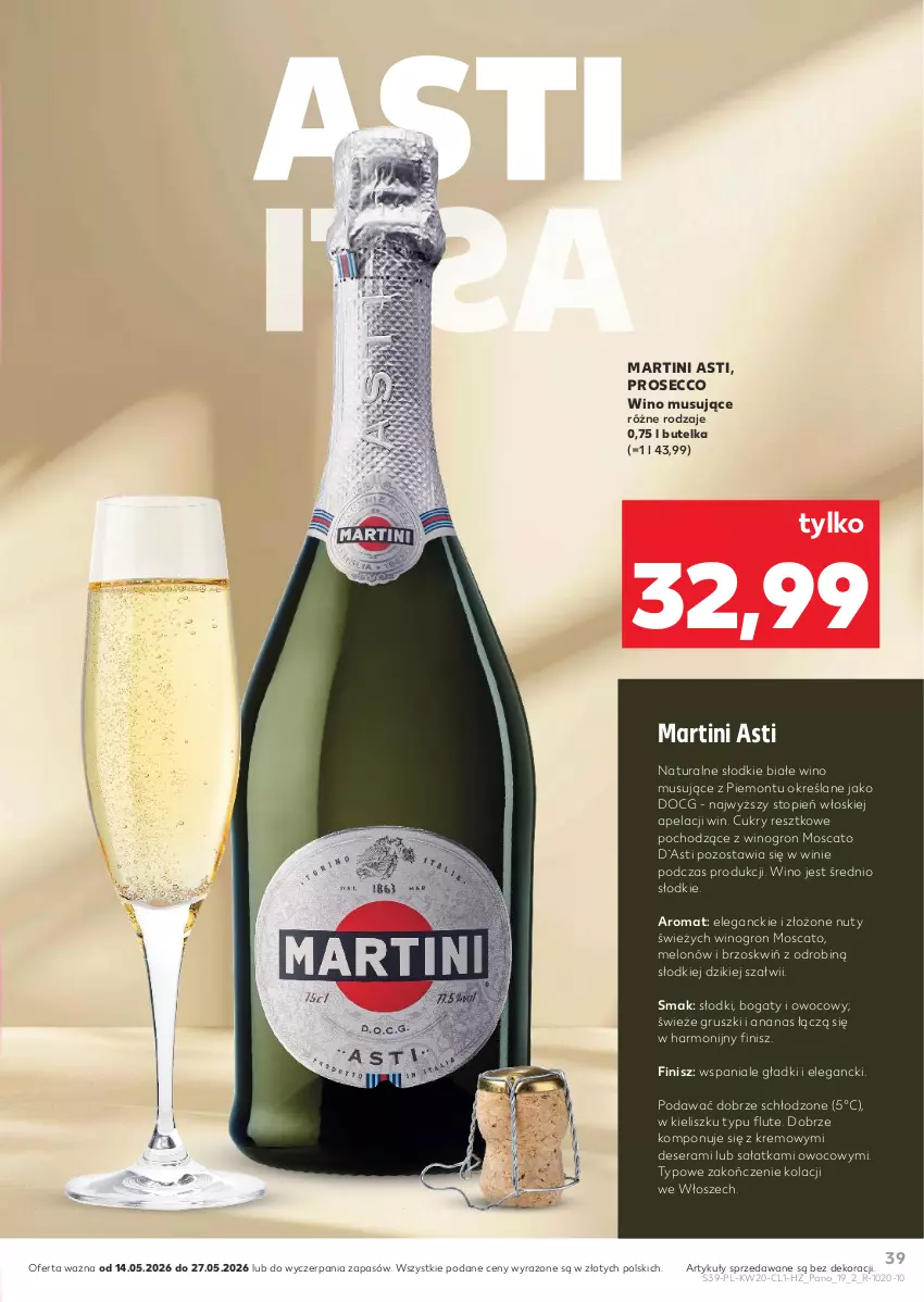Gazetka promocyjna Kaufland - Barek Kauflandu - ważna 14.05 do 27.05.2026 - strona 39 - produkty: Ananas, Deser, Gruszki, Martini, Melon, Mus, Nuty, Prosecco, Sałat, Sałatka, Ser, Top, Wino, Wino musujące