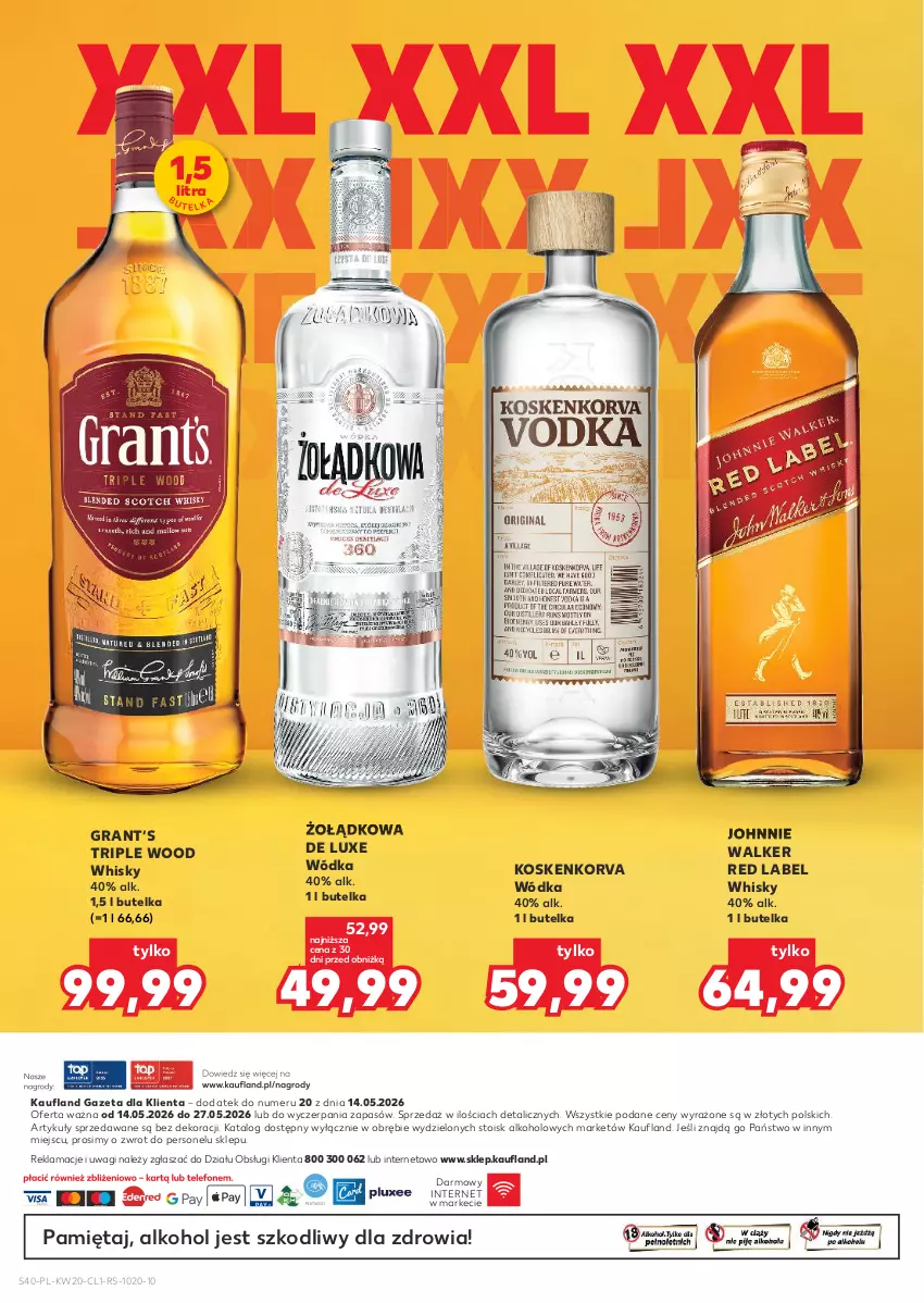 Gazetka promocyjna Kaufland - Barek Kauflandu - ważna 14.05 do 27.05.2026 - strona 40 - produkty: Gra, Johnnie Walker, Mięta, Wagi, Whisky, Wódka