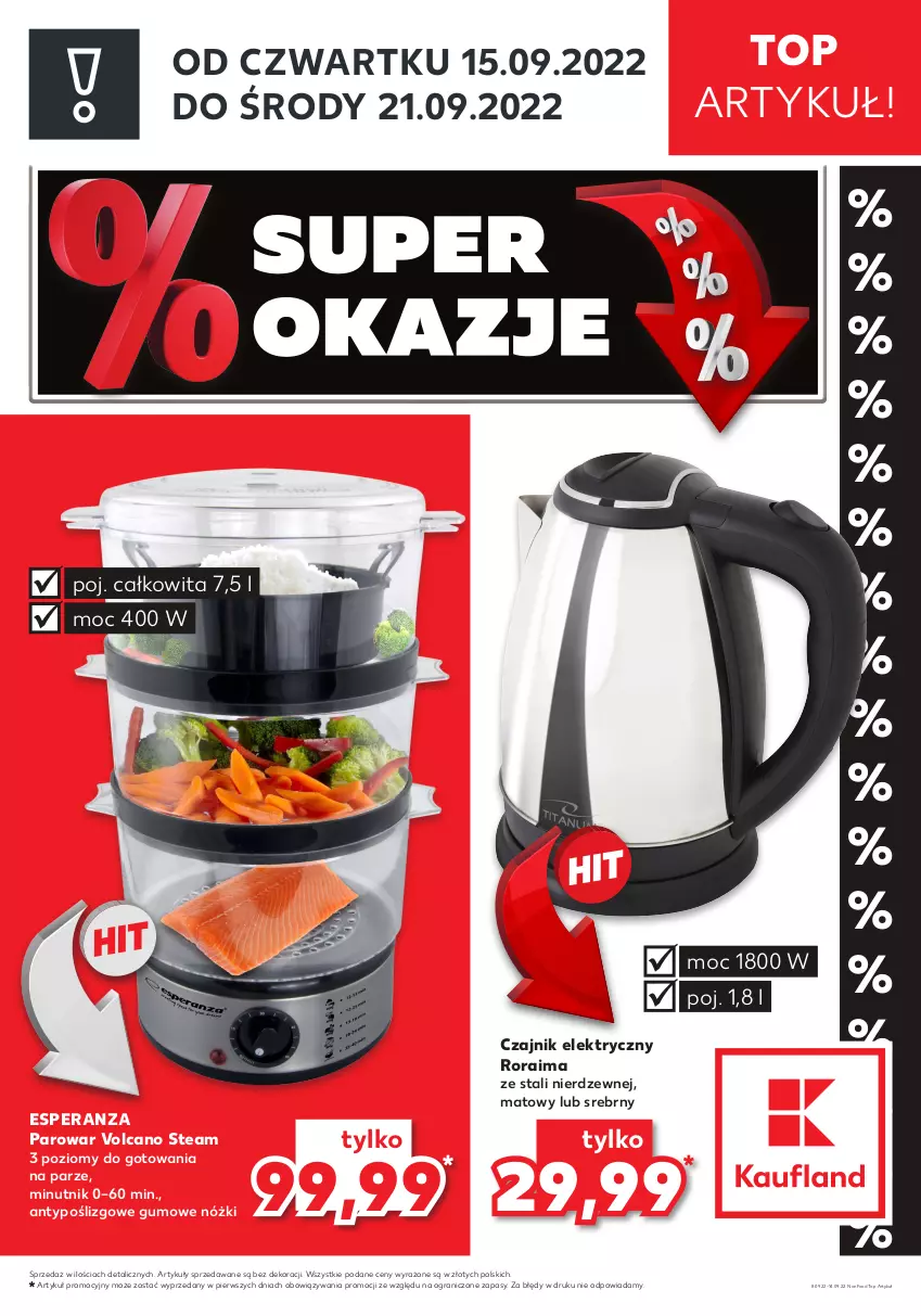 Gazetka promocyjna Kaufland - ZAPOWIEDŹ NASTĘPNEJ OFERTY - ważna 08.09 do 14.09.2022 - strona 1 - produkty: Czajnik, Czajnik elektryczny, Gra, Top