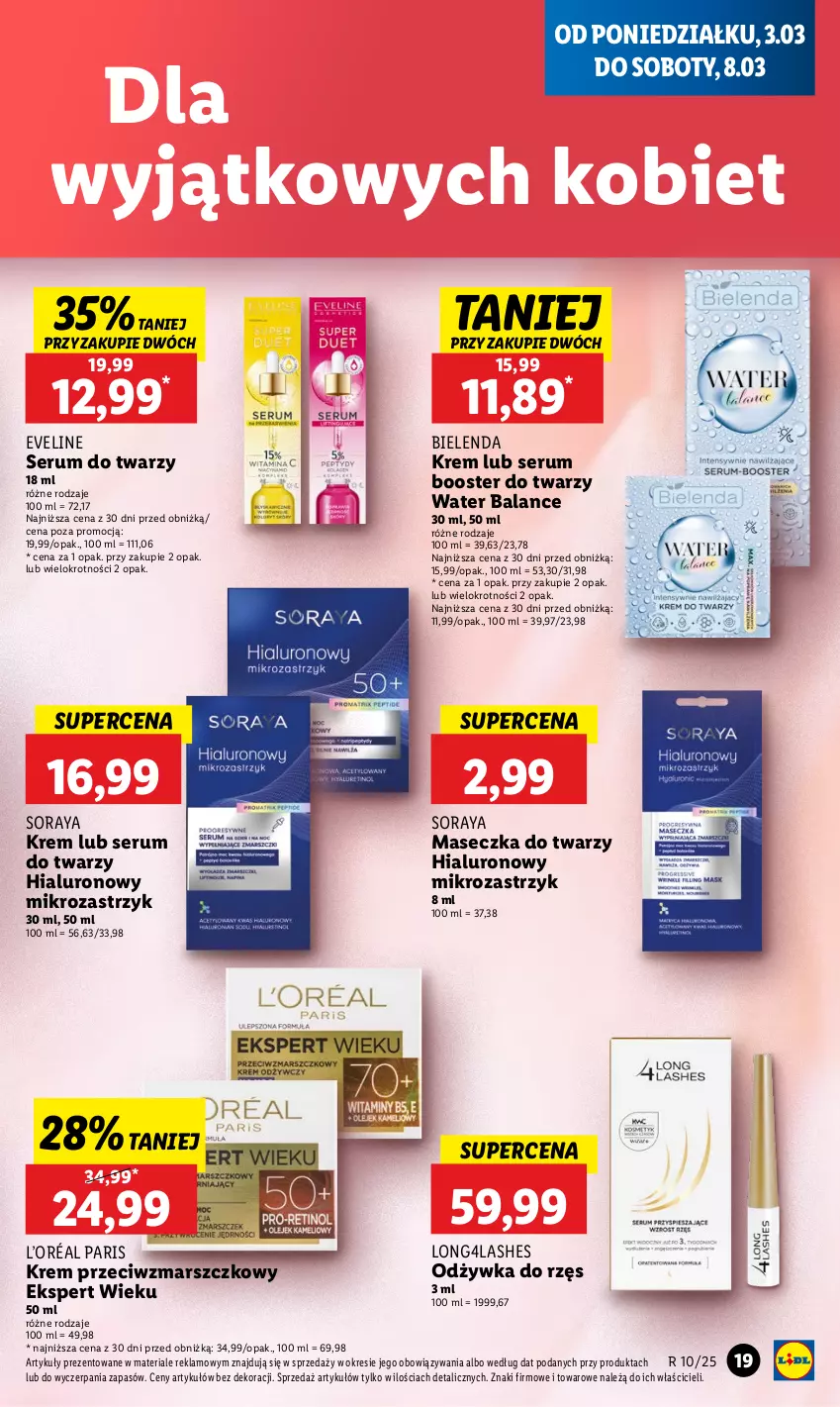 Gazetka promocyjna Lidl - GAZETKA - ważna 03.03 do 05.03.2025 - strona 25 - produkty: Bielenda, Booster, Eveline, Krem przeciwzmarszczkowy, L’Oréal, Mars, Odżywka, Rum, Ser, Serum, Serum do twarzy